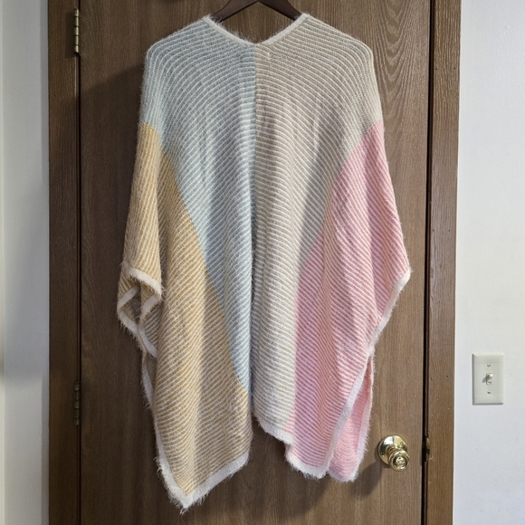 House Of Harlow 1960 Fuzzy Open Kimono Wrap Cardigan Sweater - Picture 3 of 6